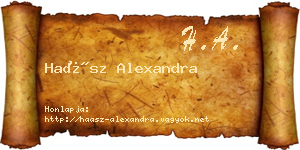 Haász Alexandra névjegykártya