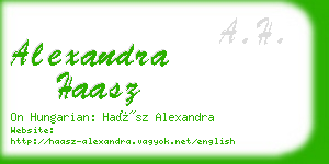 alexandra haasz business card